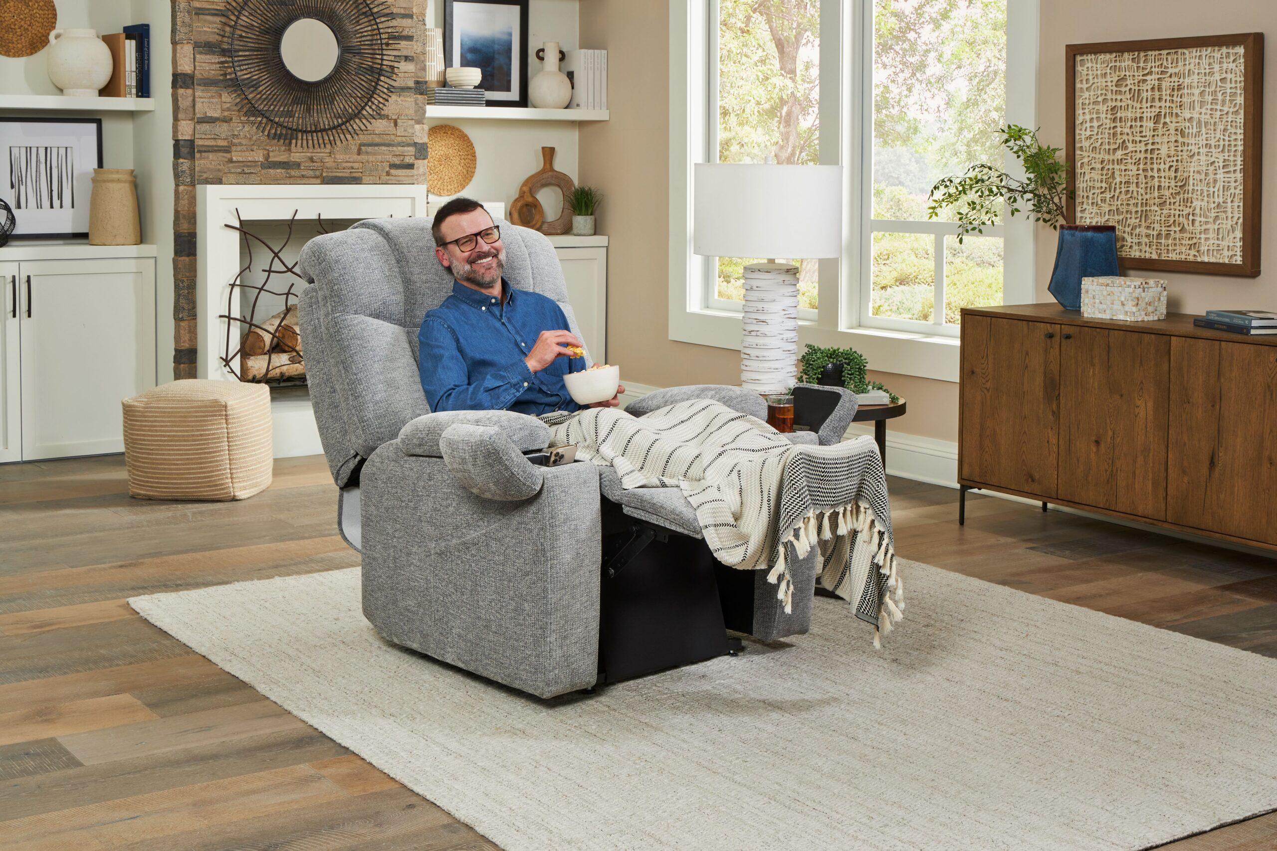 Relaxing in an UltraComfort chair with Nirvana massage and Far Infrared heat